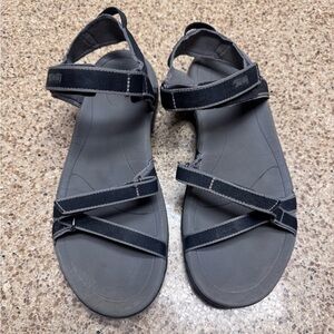 Teva Black and Gray Strappy Sandals